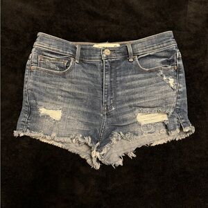 A&F Medium Wash High Rise Shorts